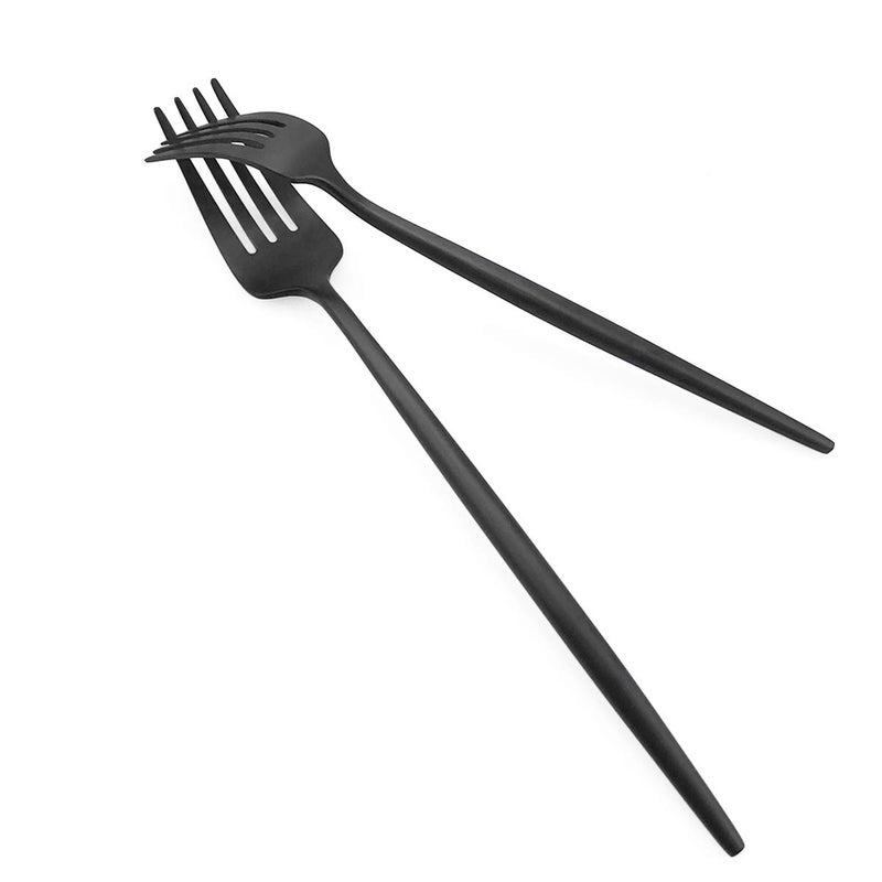 Gugrida Black Flatware, Royal 20 Piece Luxury Matte Finish 18/10 Stainless Steel Tableware Sets for 4 Including Forks Spoons Knives, Camping Silverware Travel Utensils Set Cutlery (Black) - Image 2
